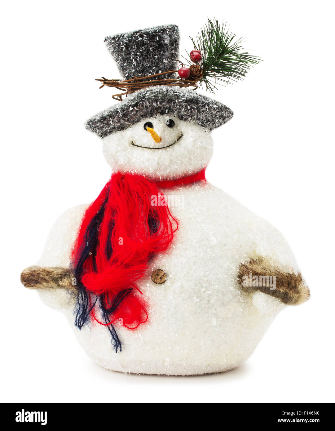 snowman toy isolated on the white background. Stock Photo