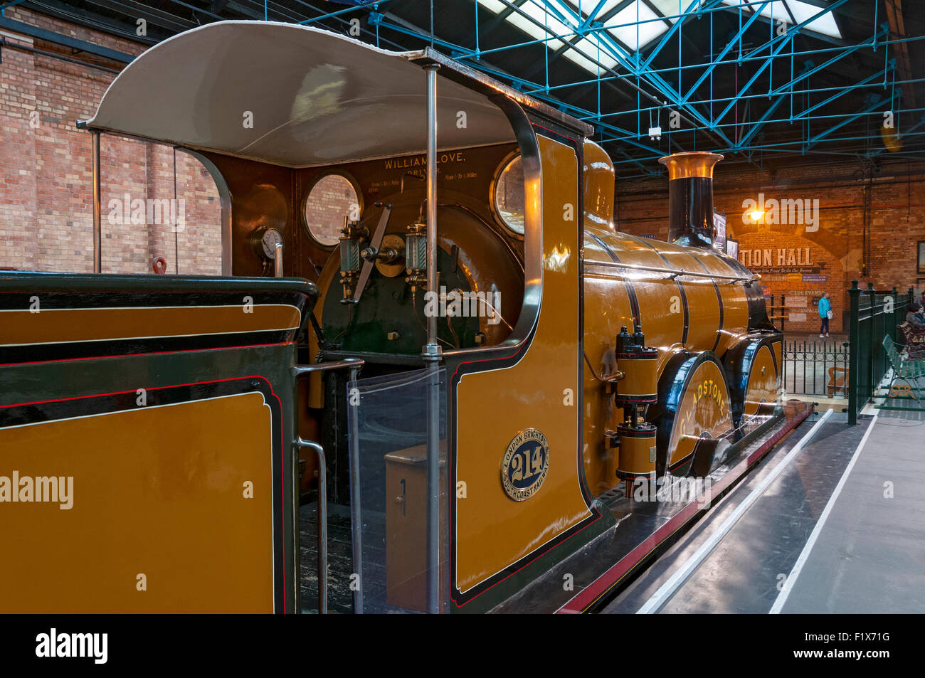 London, Brighton and South Coast Railway B1 Class 0-4-2 steam locomotive, National Railway Museum, York, Yorkshire, England, UK Stock Photo