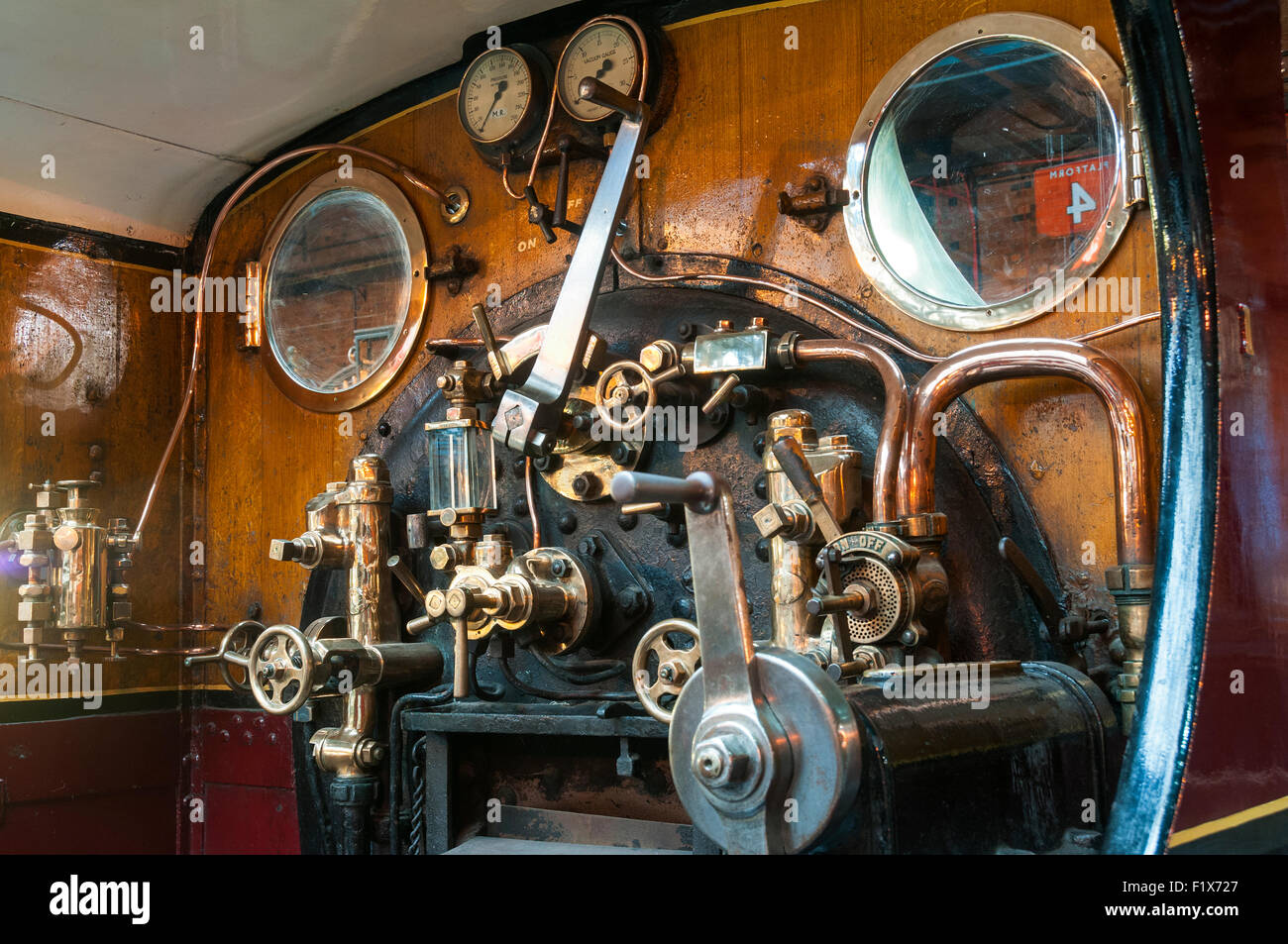 Cab controls of the Midland Railway 115 Class 422 at the