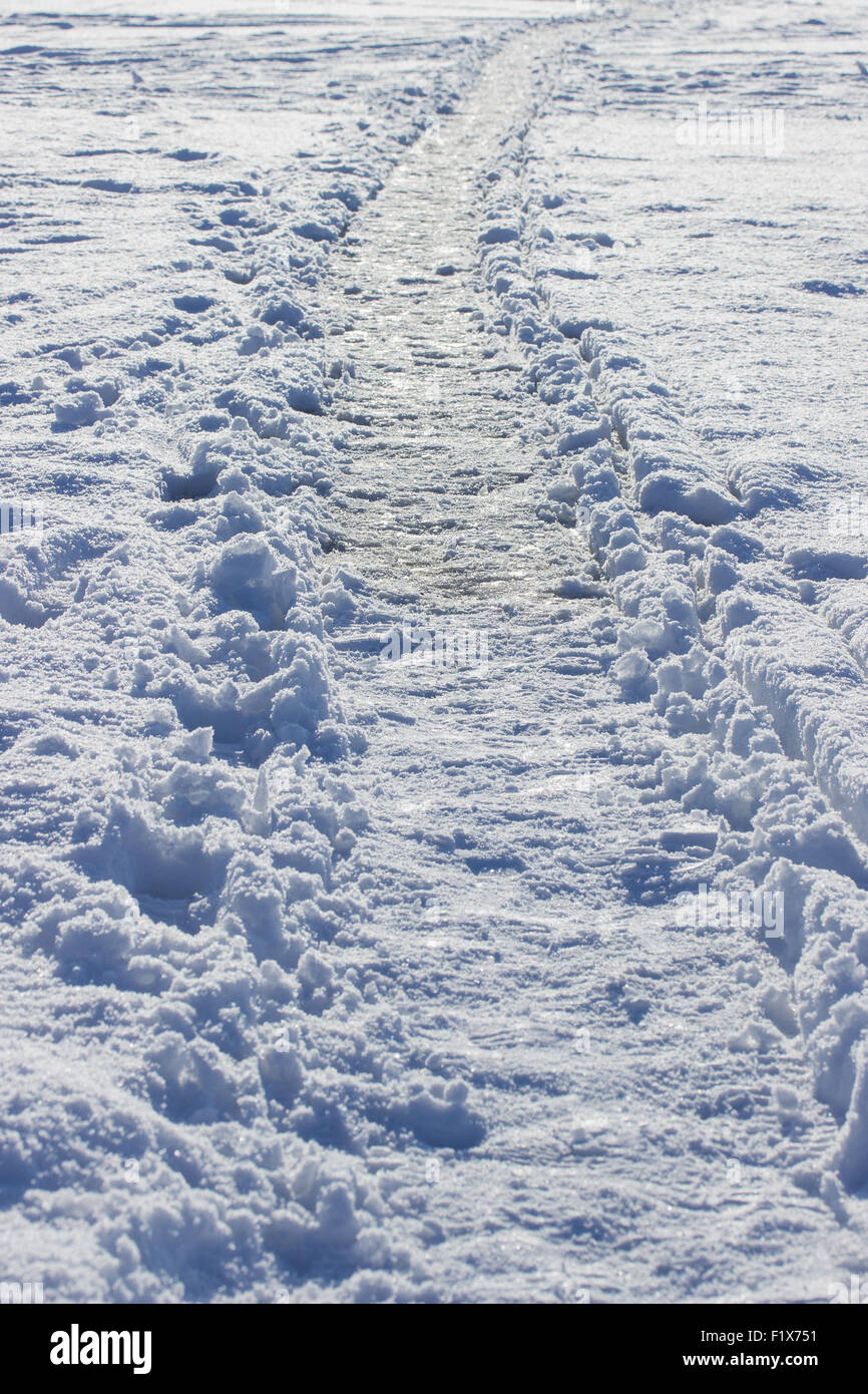 snowy path. Stock Photo
