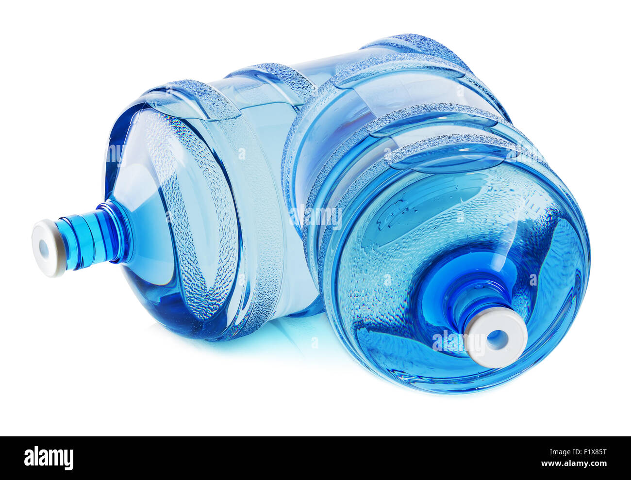 Two big bottles of water isolated on the white background. Stock Photo
