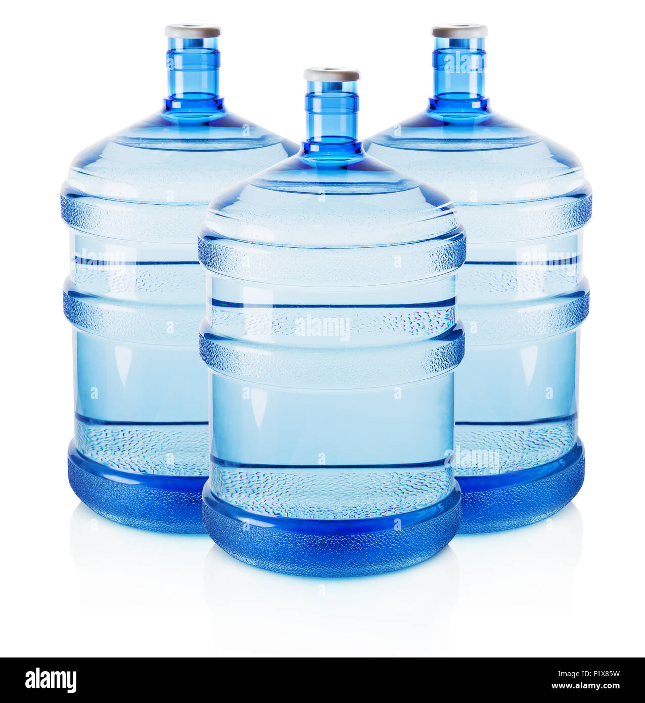 Three Big Bottles Of Water Isolated On The White Background Stock Photo Three Big Bottles Of Water Isolated On The White Background Stock Photo