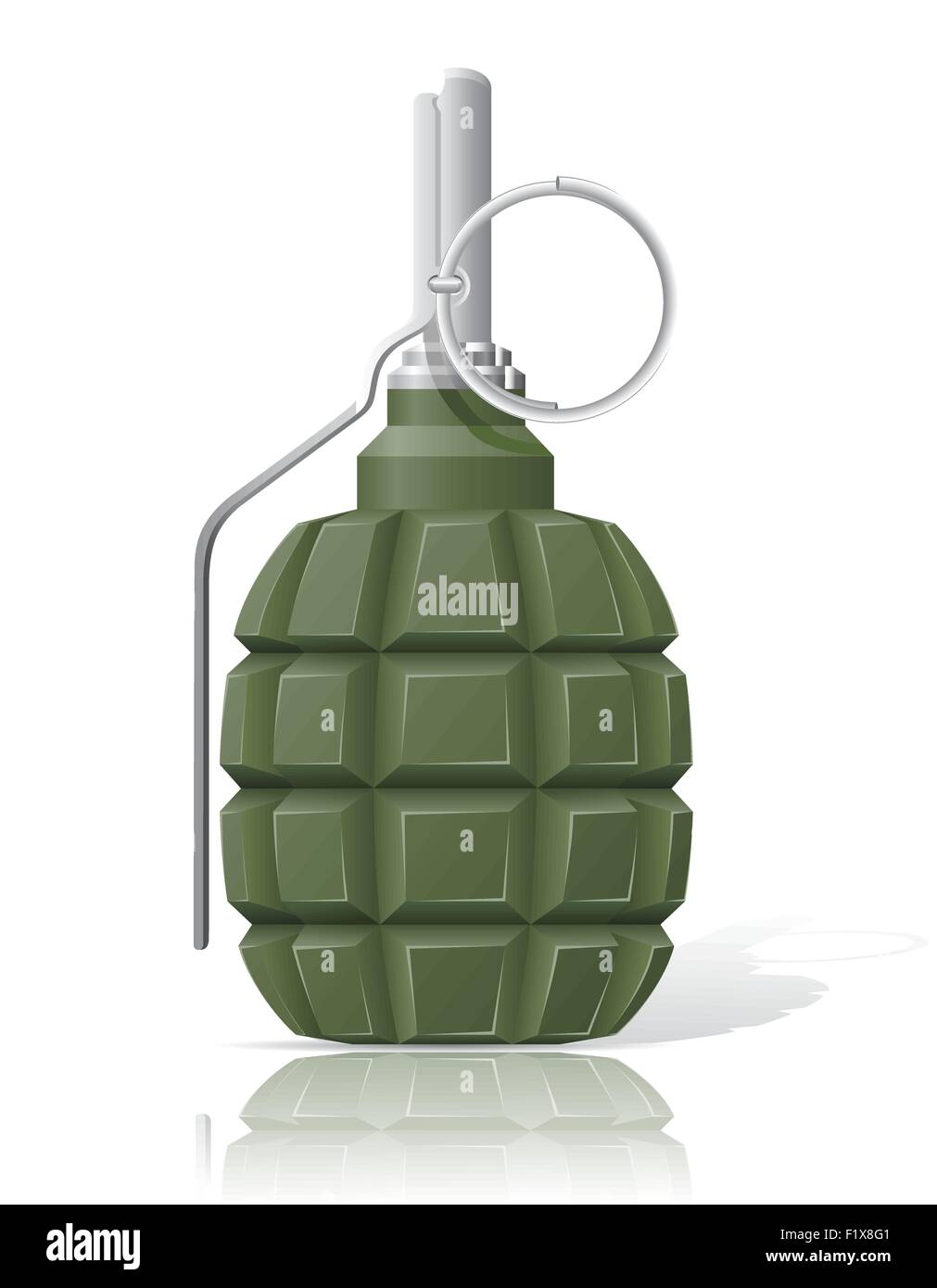 hand grenade vector illustration isolated on white background Stock ...