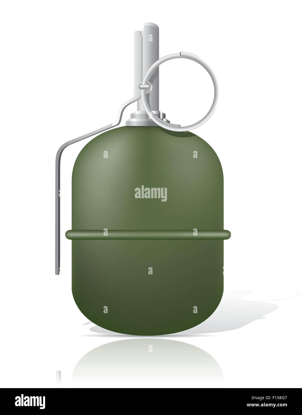 hand grenade vector illustration isolated on white background Stock ...