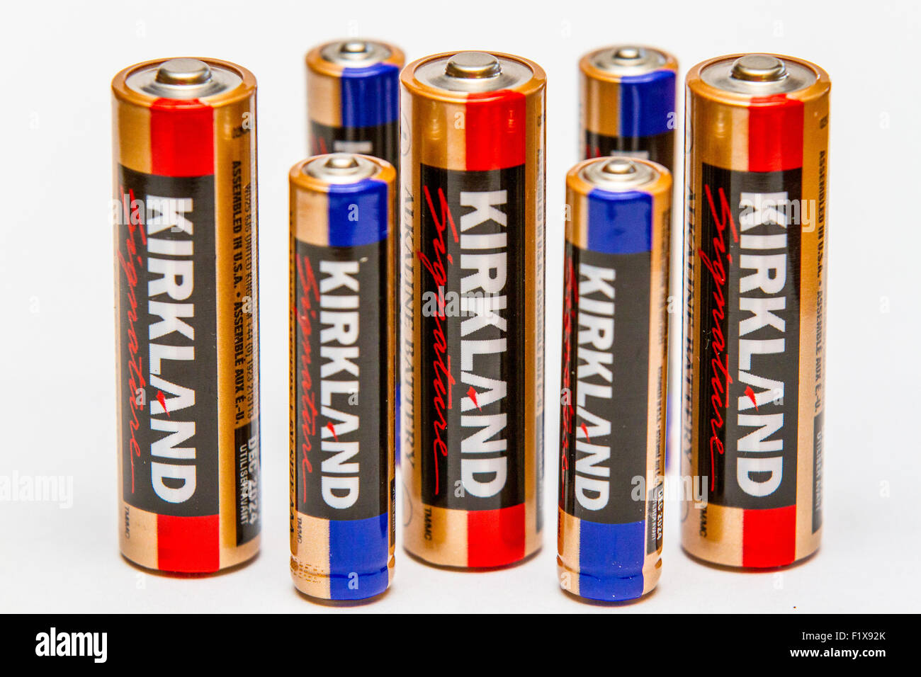 Costco's brand of Kirkland Batteries Stock Photo