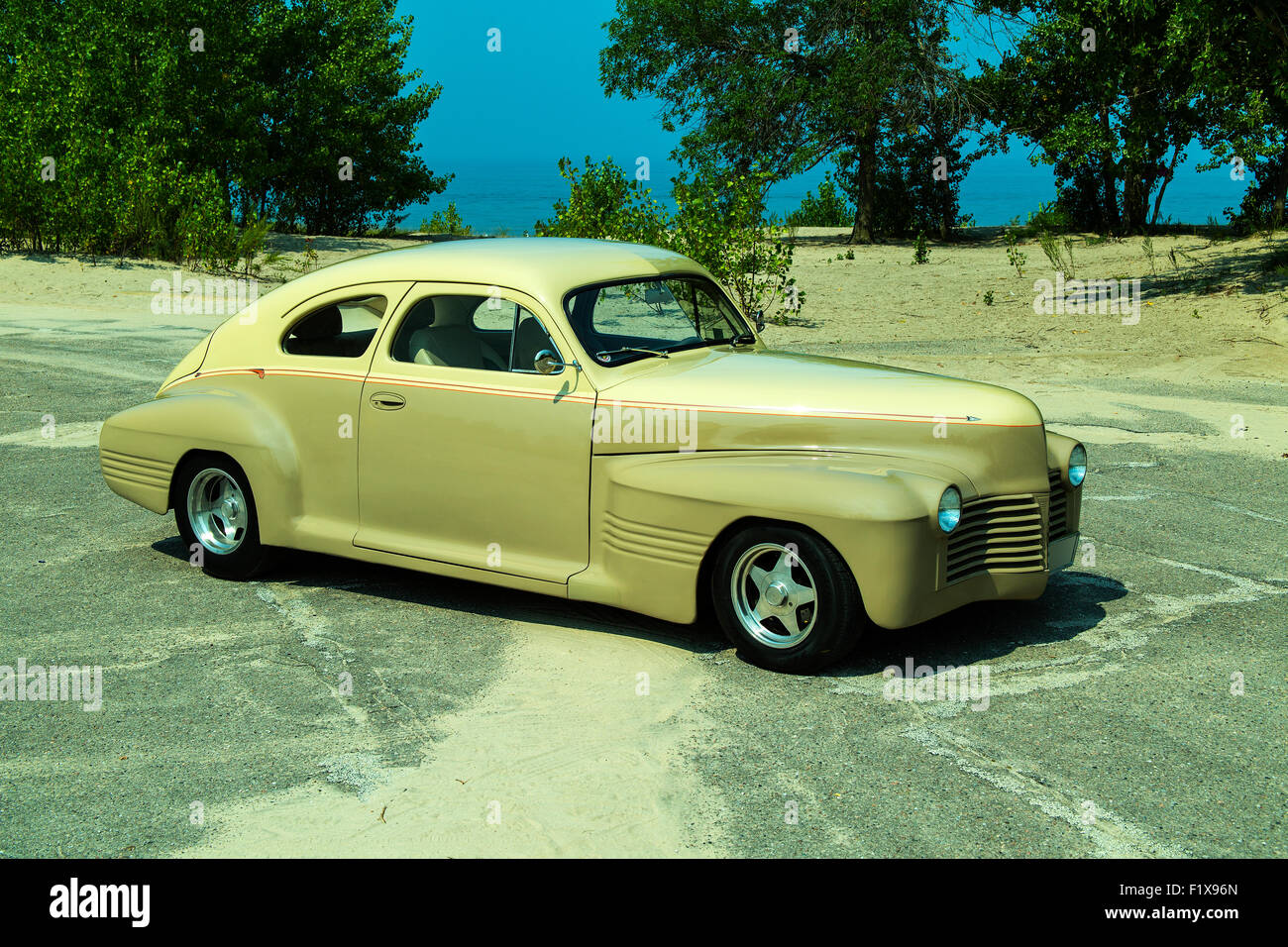 Custom 1941 Pontiac Sedanette Stock Photo