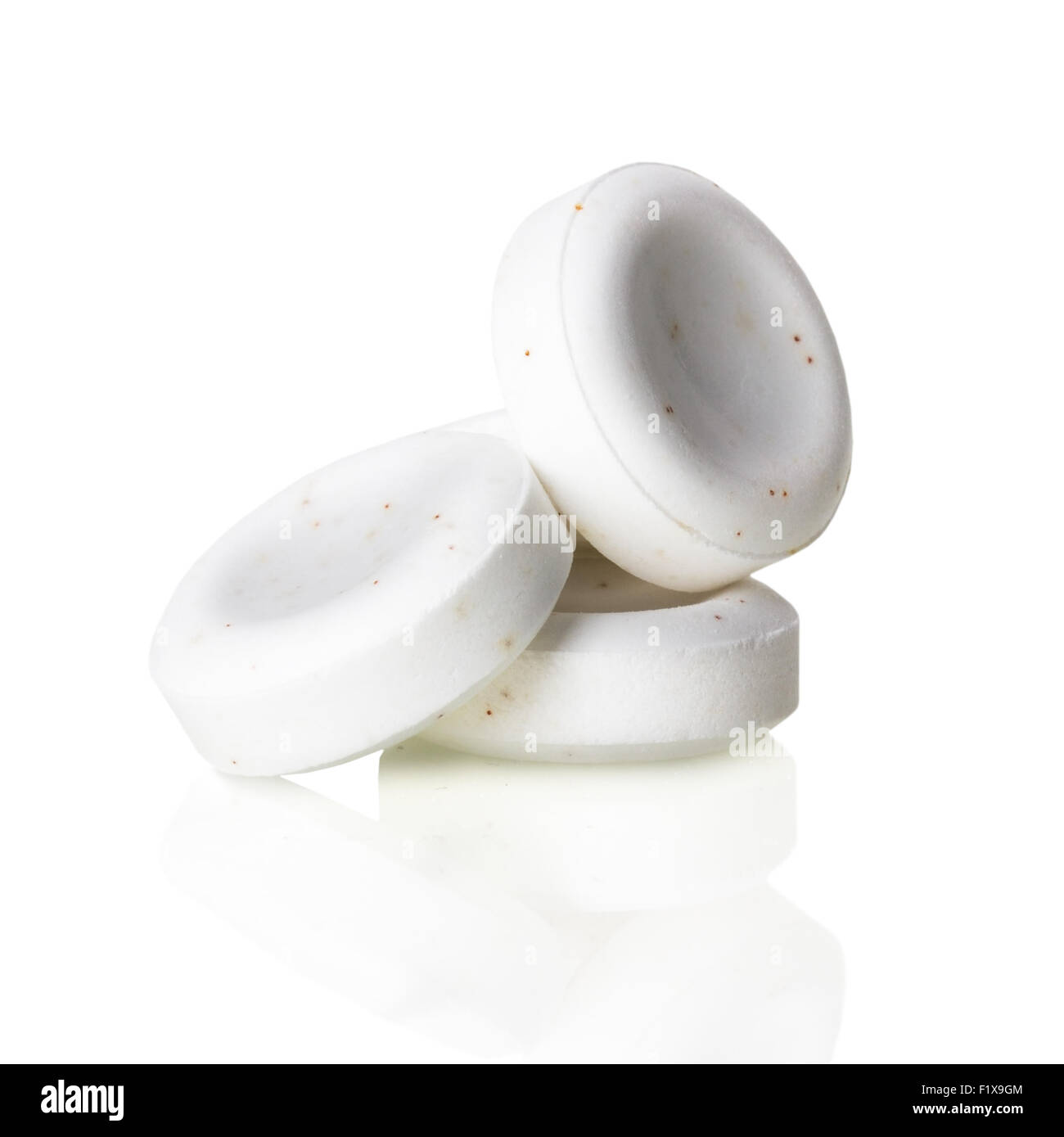 round pill on the white background. Stock Photo
