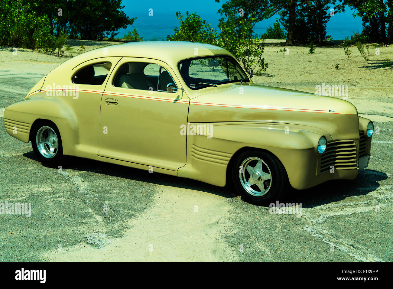 Custom 1941 Pontiac Sedanette Stock Photo