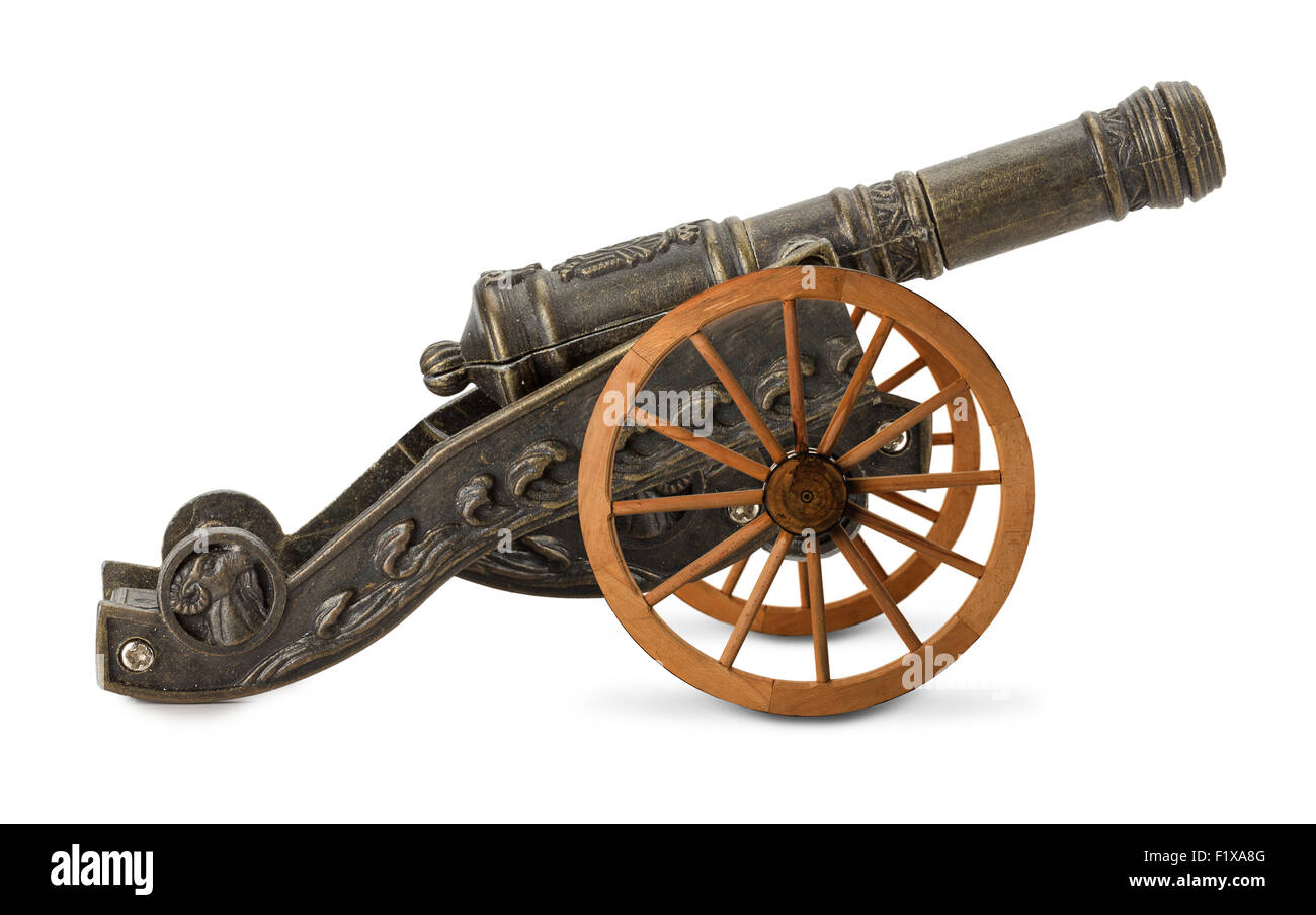 decorative cannon isolated on the white background Stock Photo - Alamy