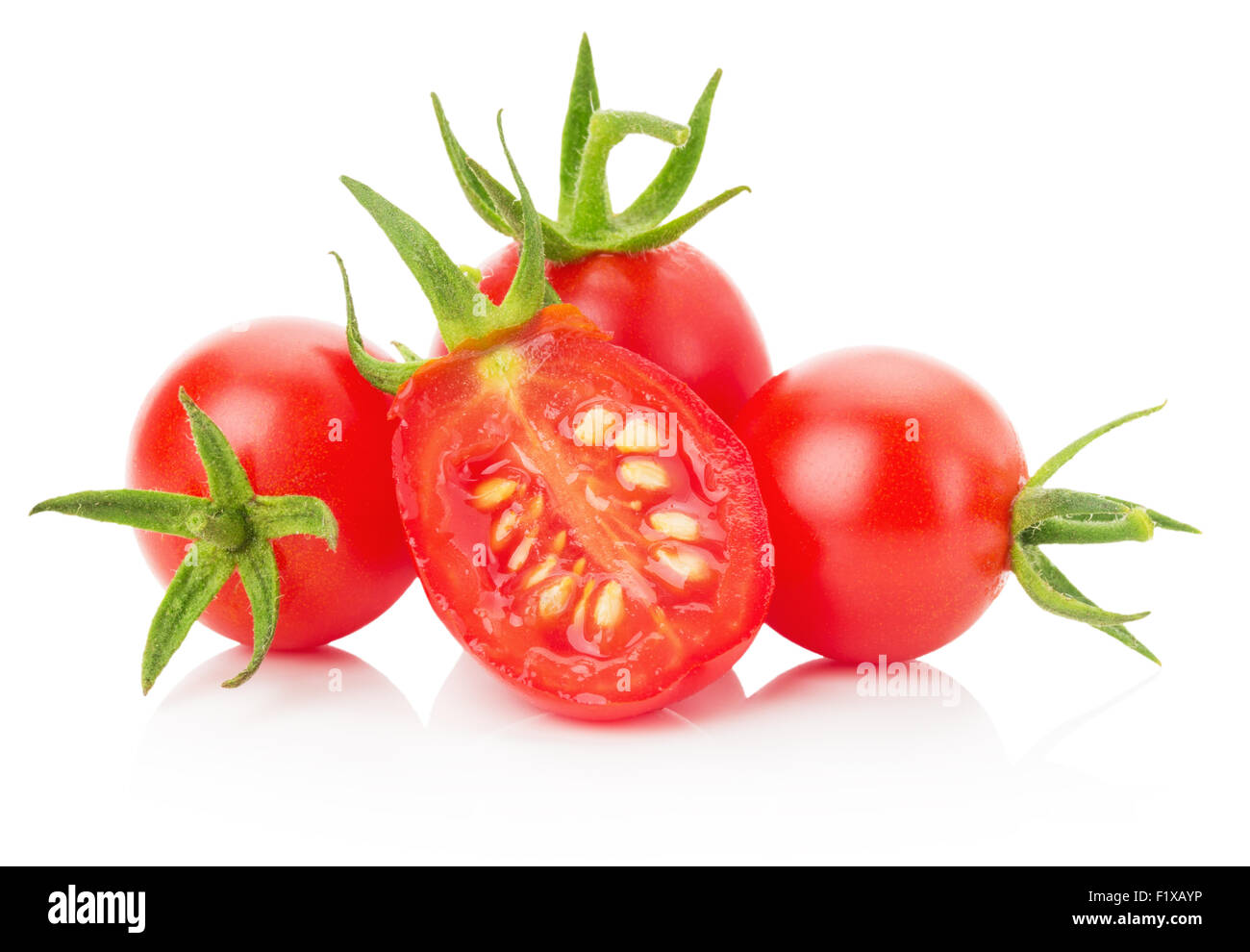 cherry tomato isolated on the white background. Stock Photo