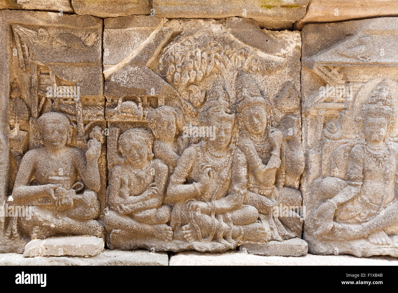 Stone carving of Prambanan Hindu temple, Yogyakarta, Java, Indonesia ...