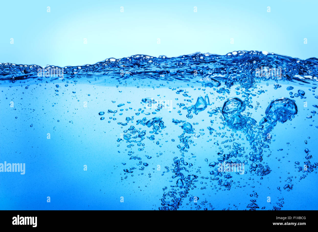 Water and air bubbles. Stock Photo