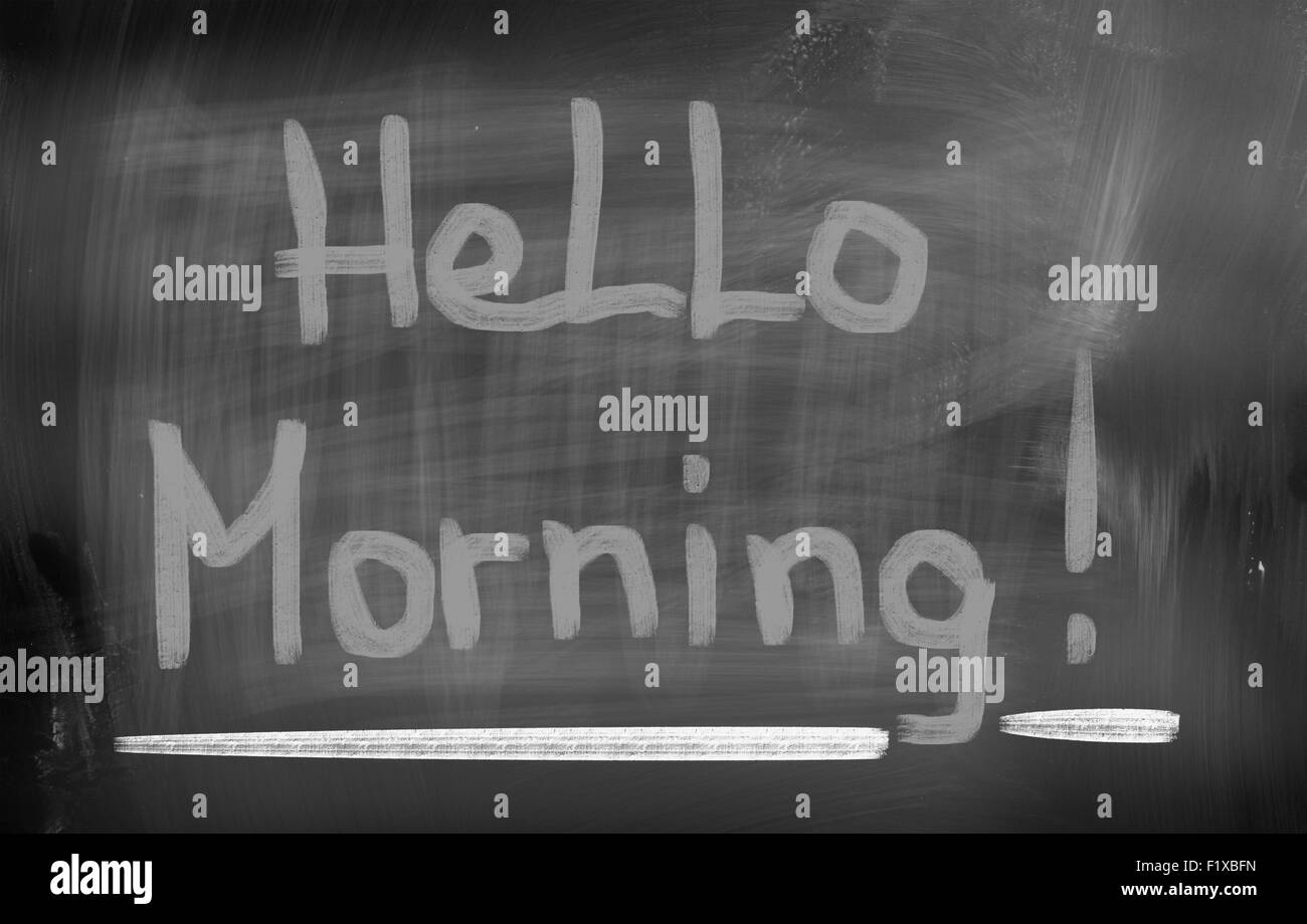Hello Morning Concept Stock Photo