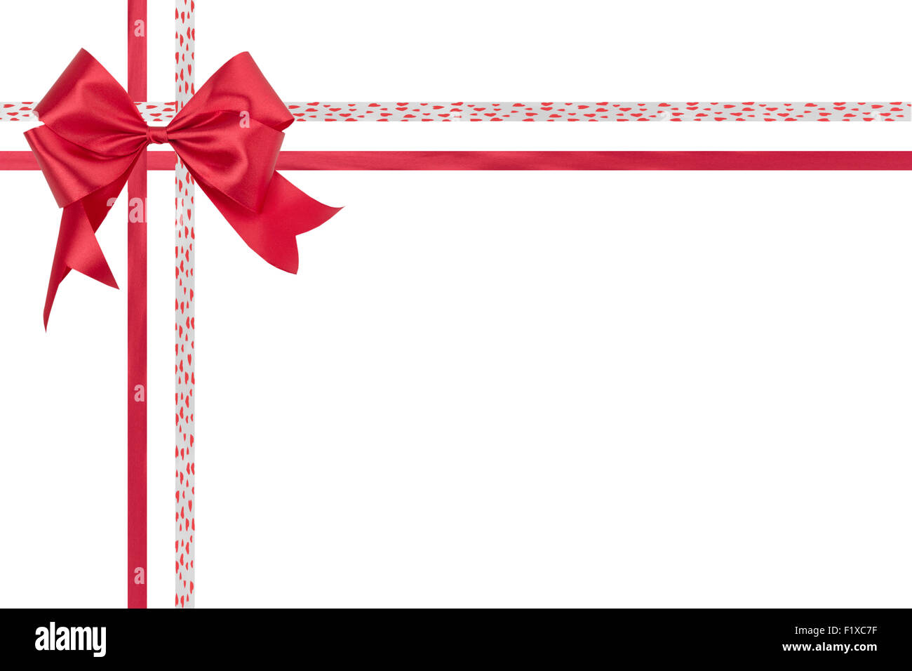 Red ribbon bow isolated on white background Stock Photo - Alamy