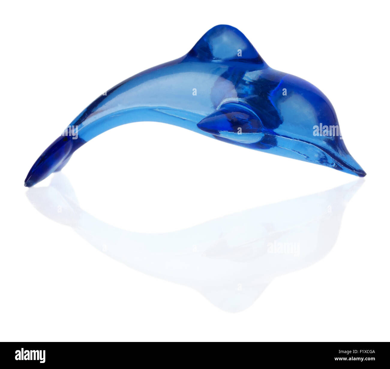 blue dolphin on the white background. Stock Photo