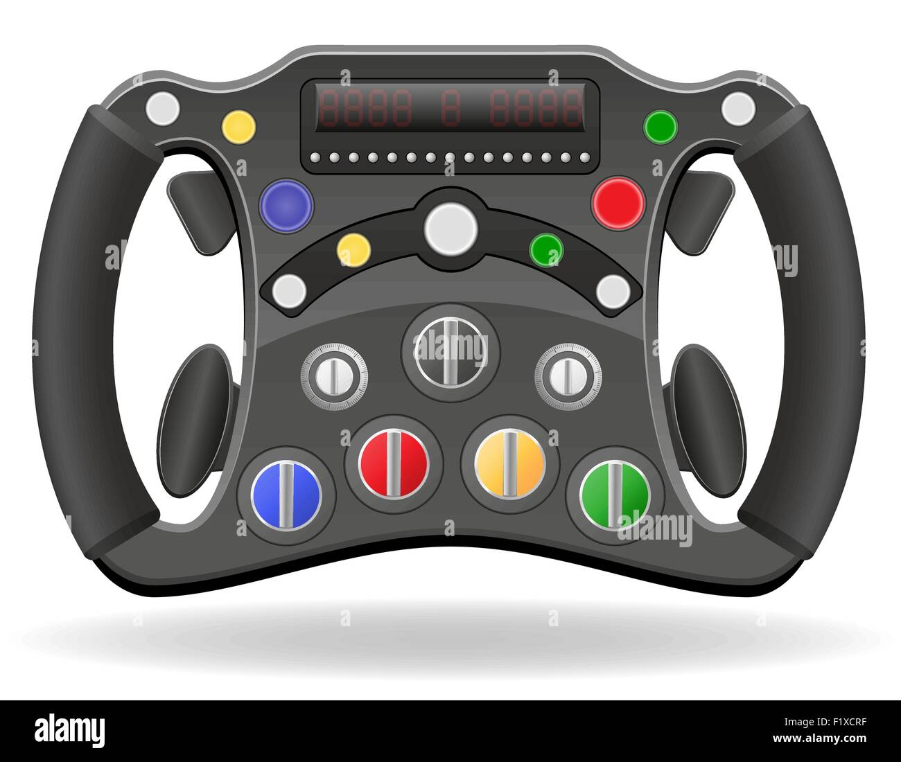 steering wheel of racing car vector illustration EPS 10 isolated on ...