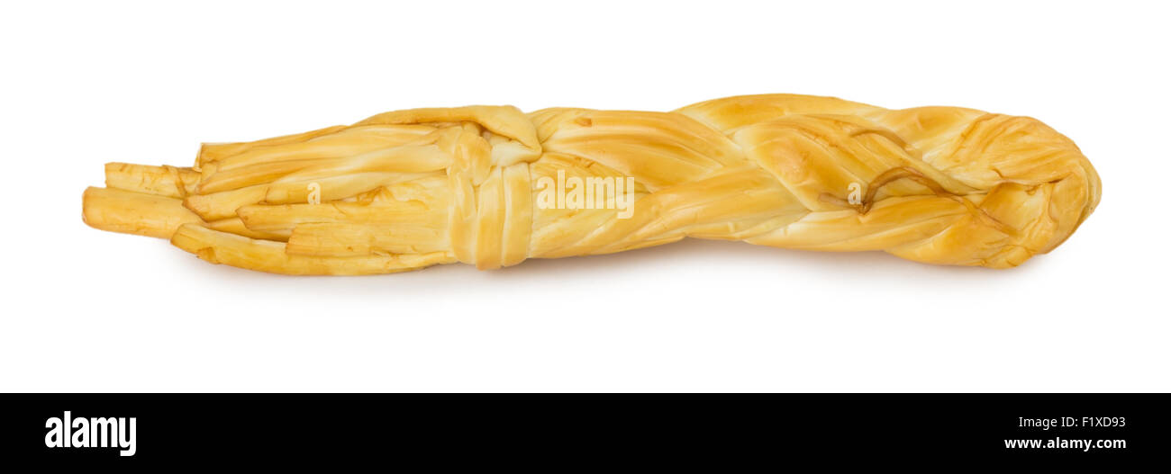cheese braided isolated on white background Stock Photo
