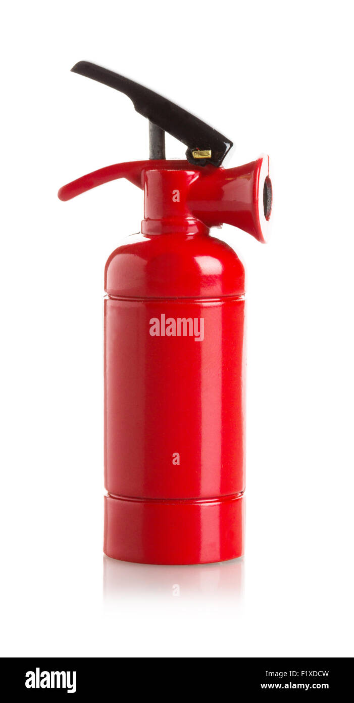 fire extinguisher on white background. Stock Photo