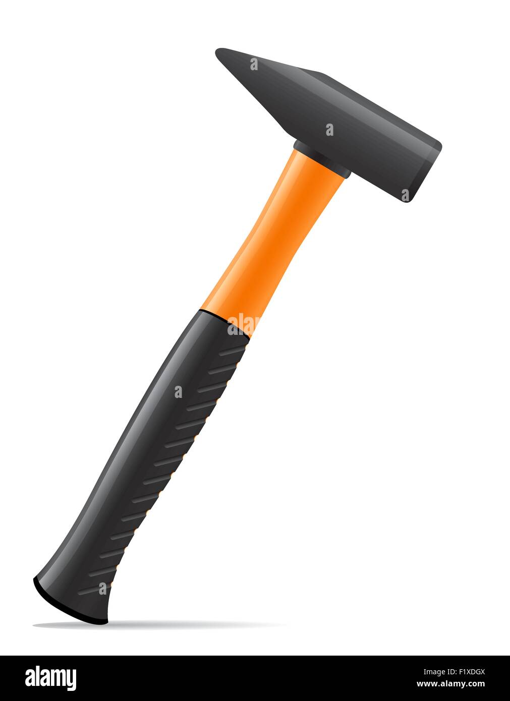 tool hammer with plastic handle vector illustration isolated on white background Stock Vector