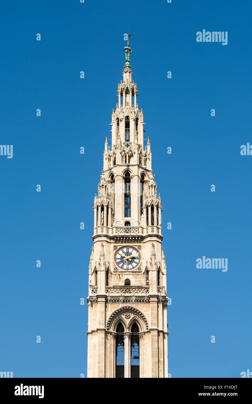 Built In 1883 The Rathaus (Town Hall) is a building in Vienna which serves as the seat both of the mayor and city council. Stock Photo