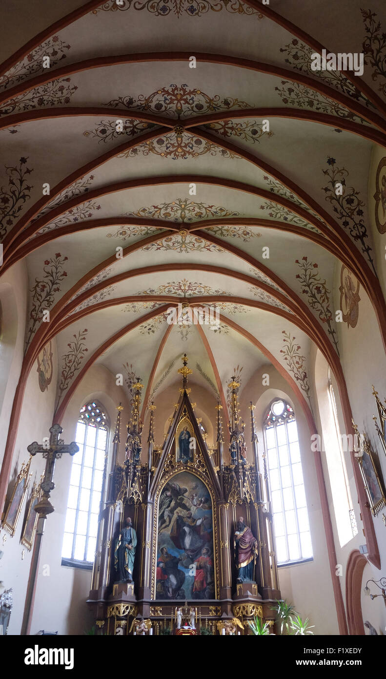 Cathedral of St Nicholas in Novo Mesto, Slovenia on June 30, 2015 Stock Photo