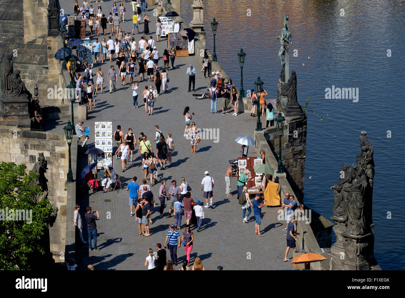 Charles Bridge, Prague, Czech Republic, Europe Stock Photo