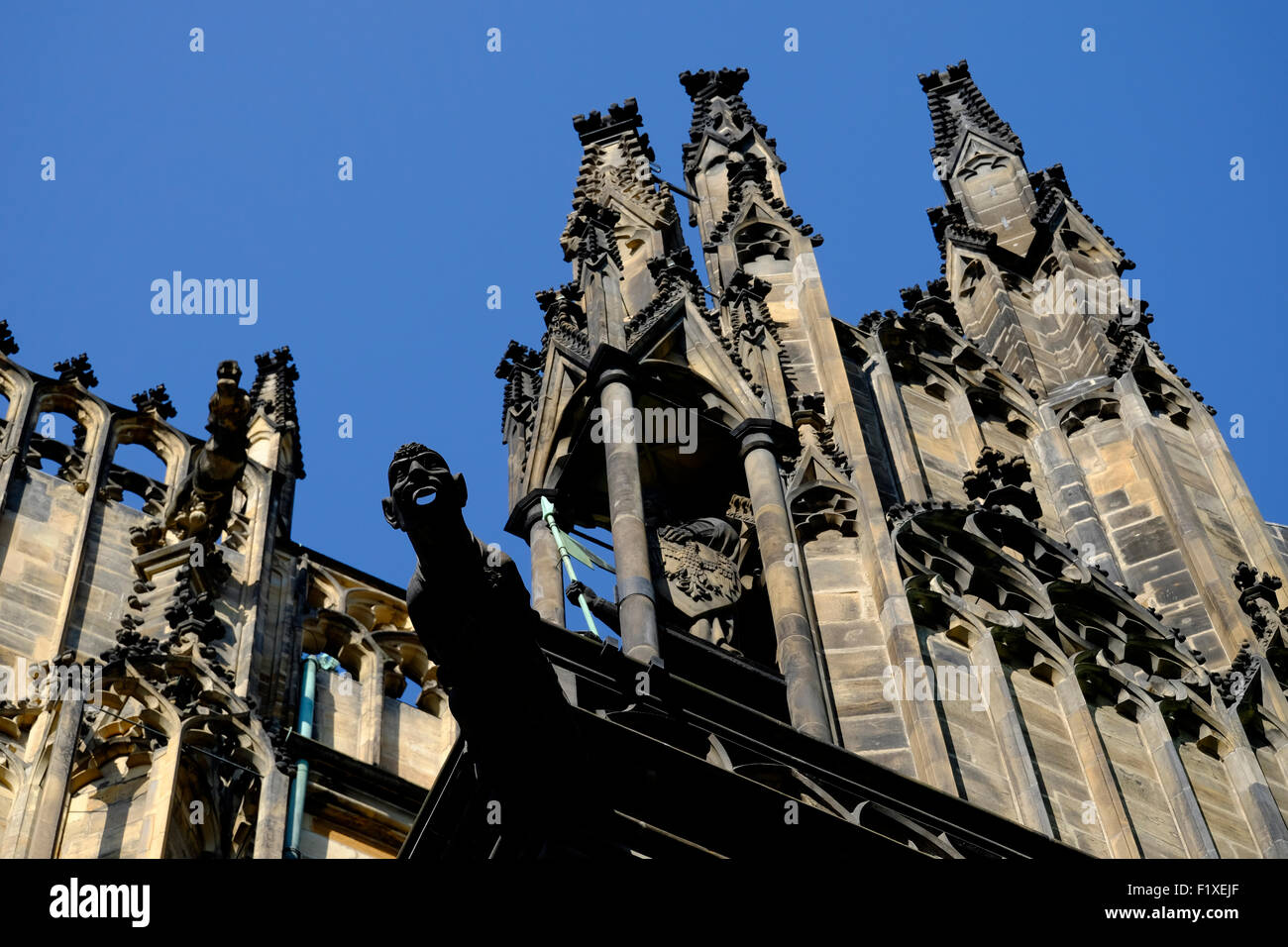 Gargoyle on a church in St. Vitus cathedral in Prague, Czech Republic, Europe Stock Photo