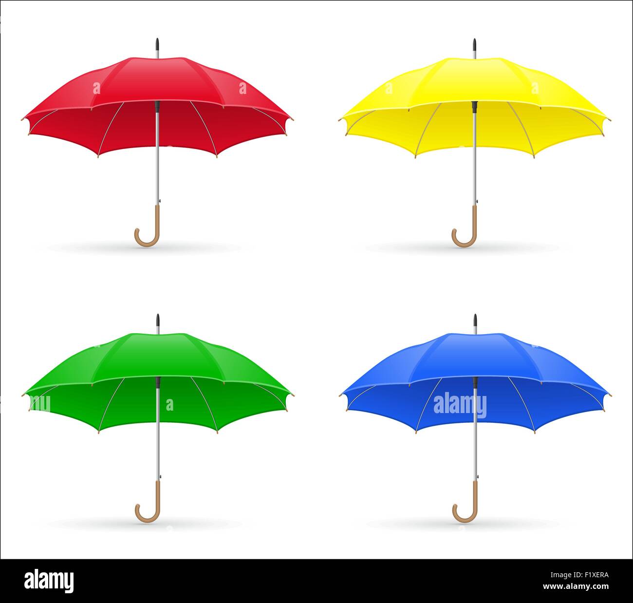 colors umbrellas vector illustration isolated on white background Stock ...
