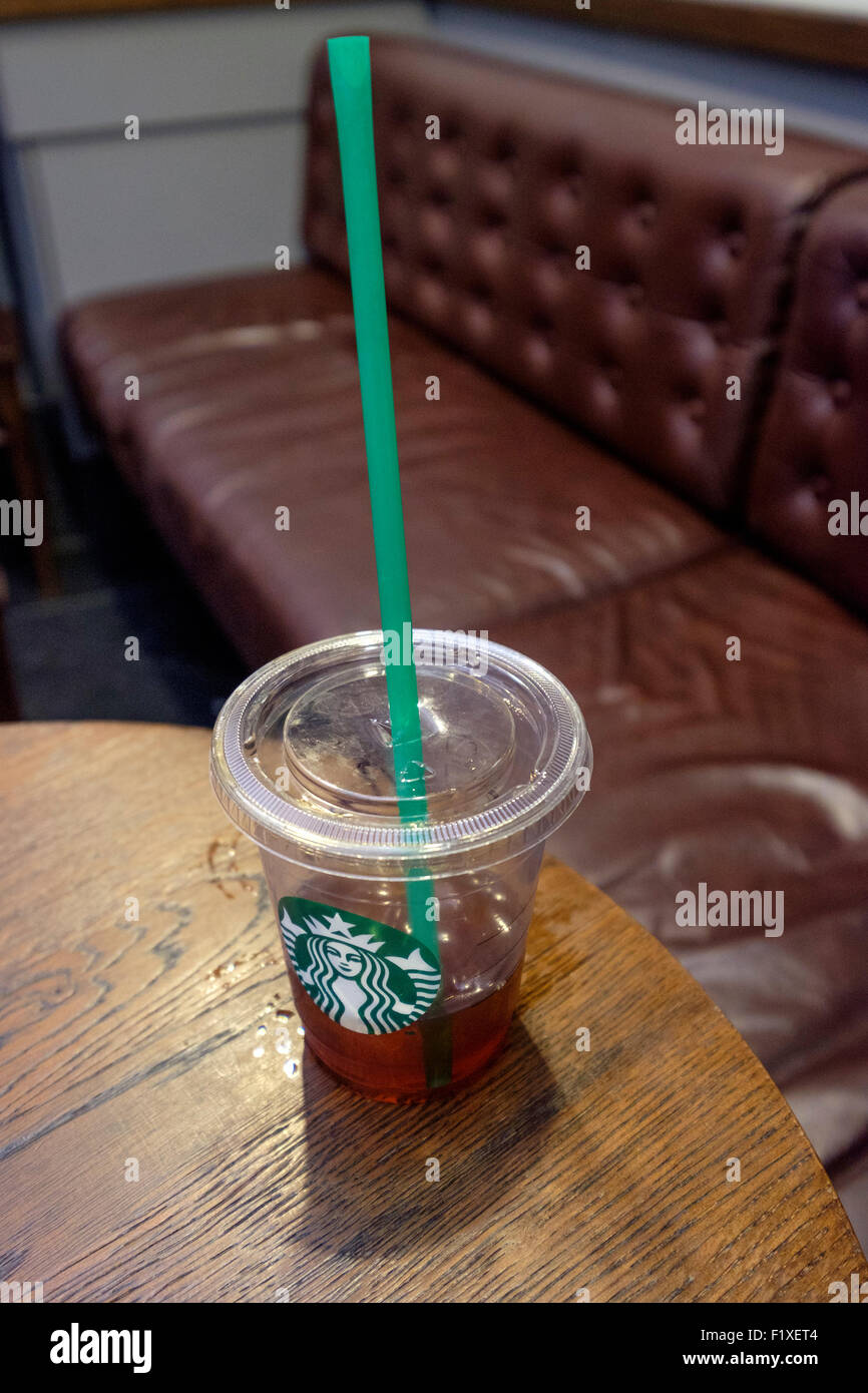 Starbucks iced coffee cup Stock Photo