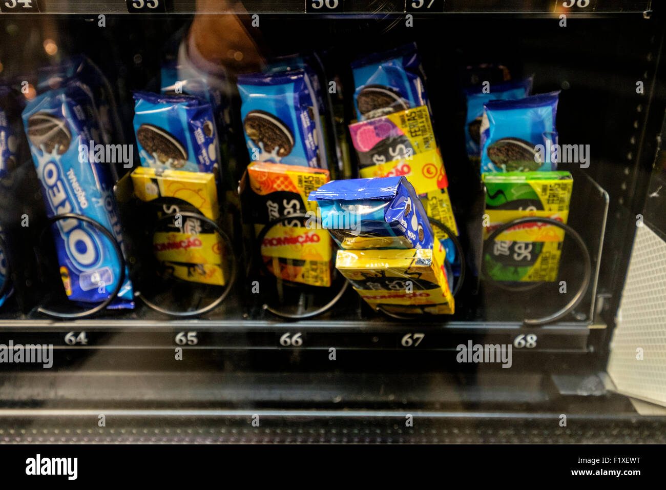 Food stuck in vending machine Stock Photo Alamy