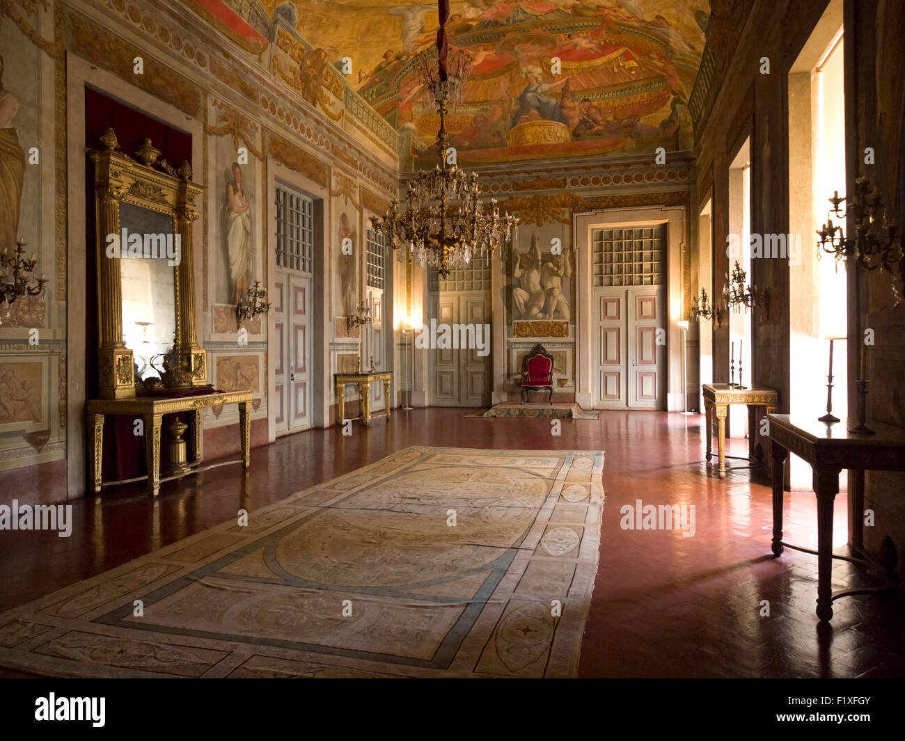 Throne Room At The Palace Of Mafra Or Royal Mafra Convent, Mafra 