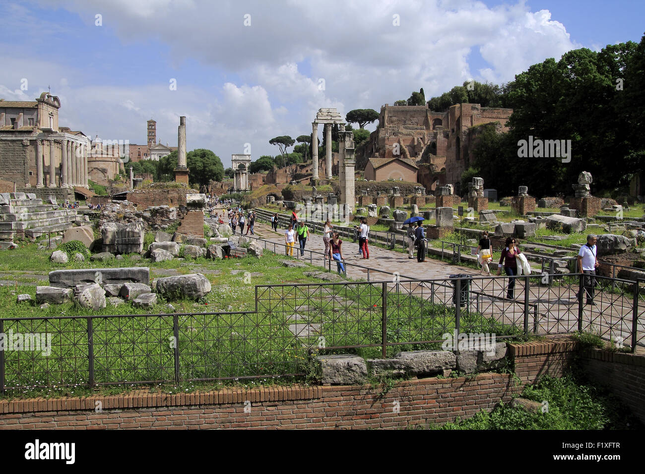 The Roman Forum, ancient ruins, antiques. General view. Rome, Italy ...