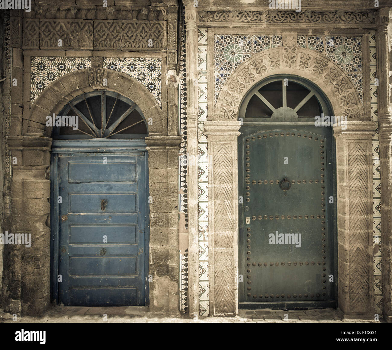 Ancient doors, Essaouira, Morocco Stock Photo