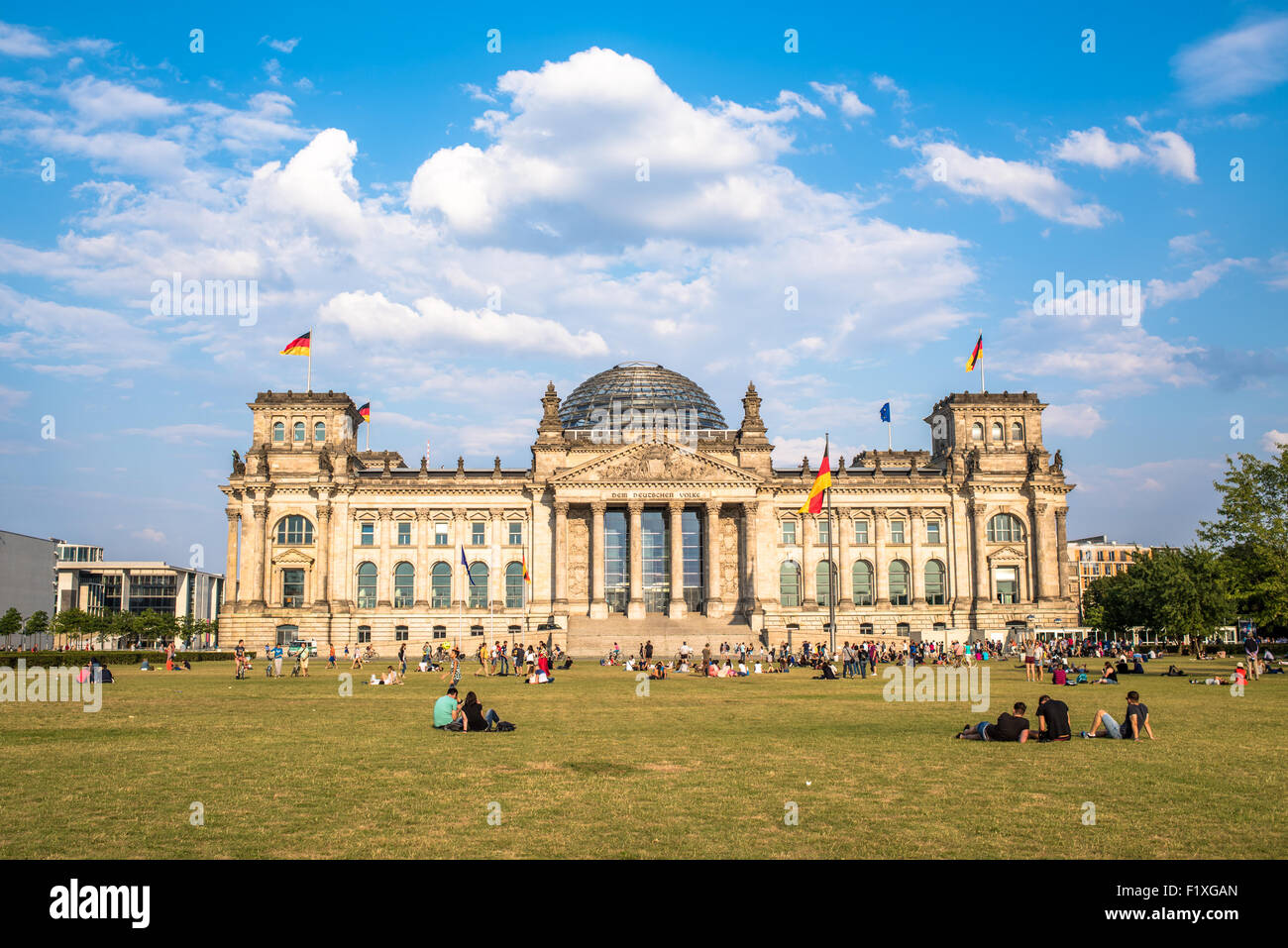 The Reichstag building, the seat of German parliament, Berlin Stock Photo