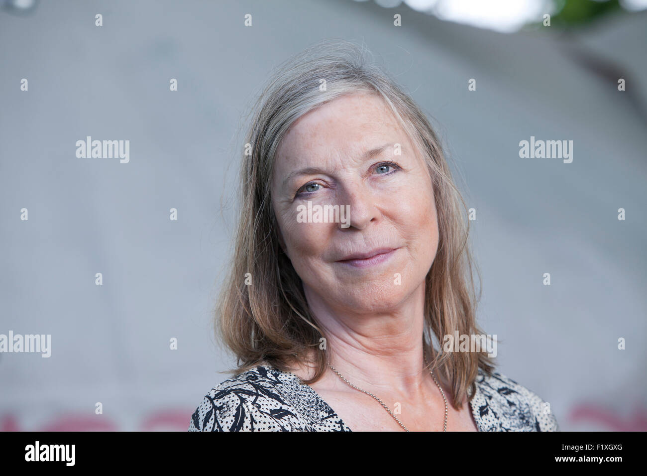 Salley Vickers, the English novelist, at the Edinburgh International Book Festival 2015. Edinburgh, Scotland. 20th August 2015 Stock Photo