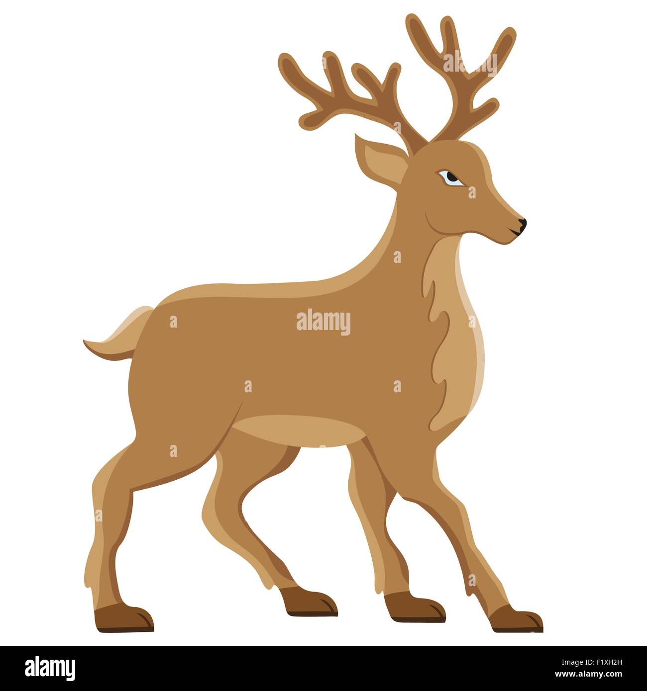 deer vector illustration isolated on white background Stock Vector ...