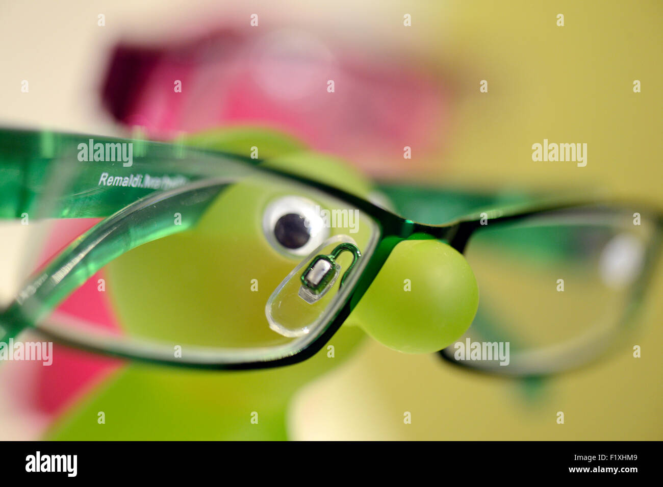 Green Spectacles Stock Photo