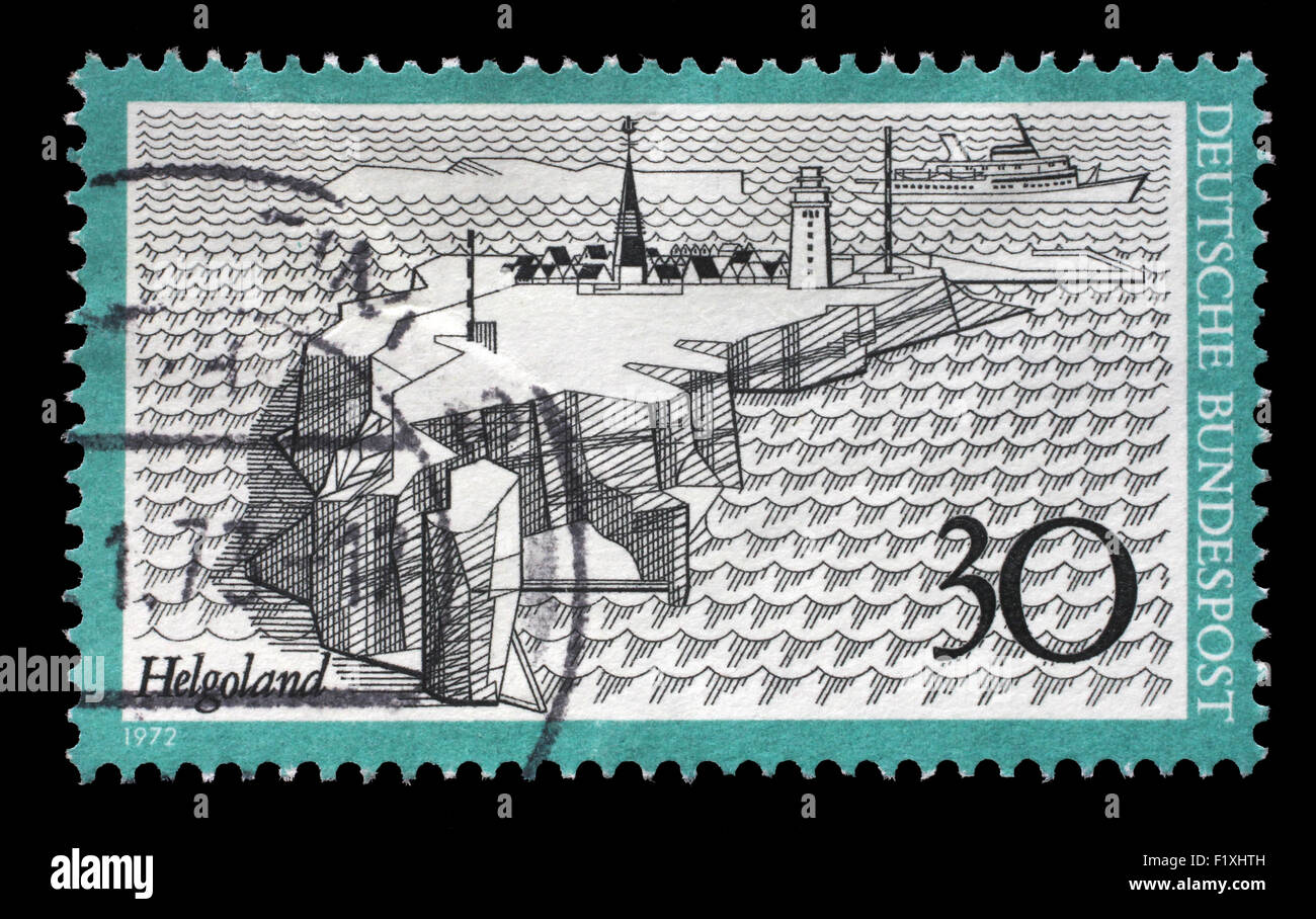 Stamp printed in Germany shows Helgoland, circa 1977 Stock Photo