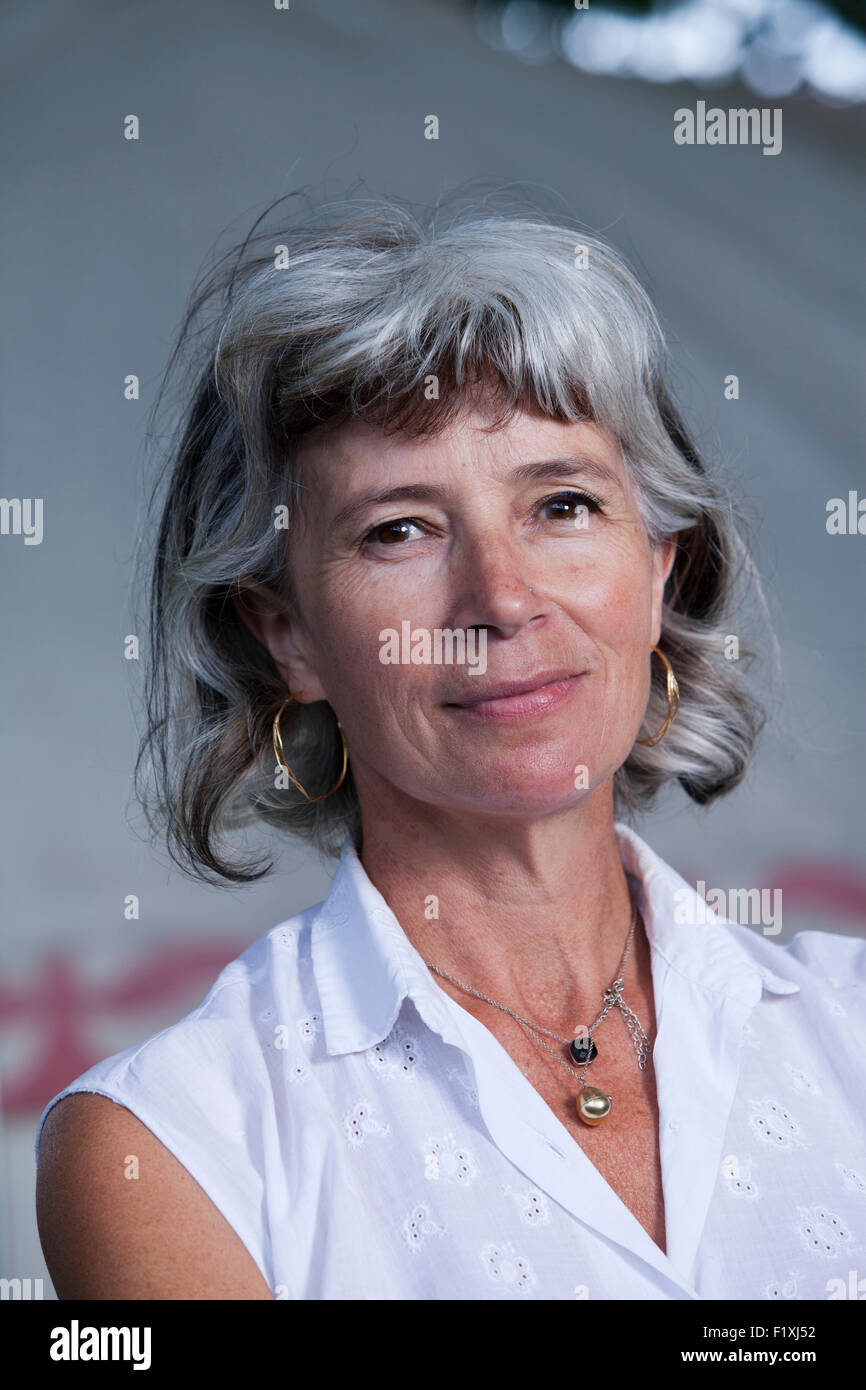 Christobel Kent, the English novelist, at the Edinburgh International Book Festival 2015. Edinburgh, Scotland. 20th August 2015 Stock Photo