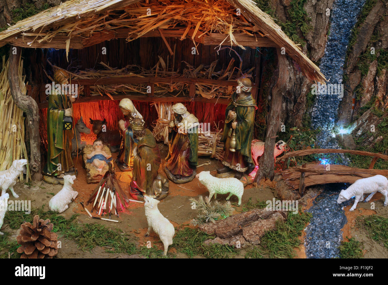 Christmas mangers Stock Photo Alamy