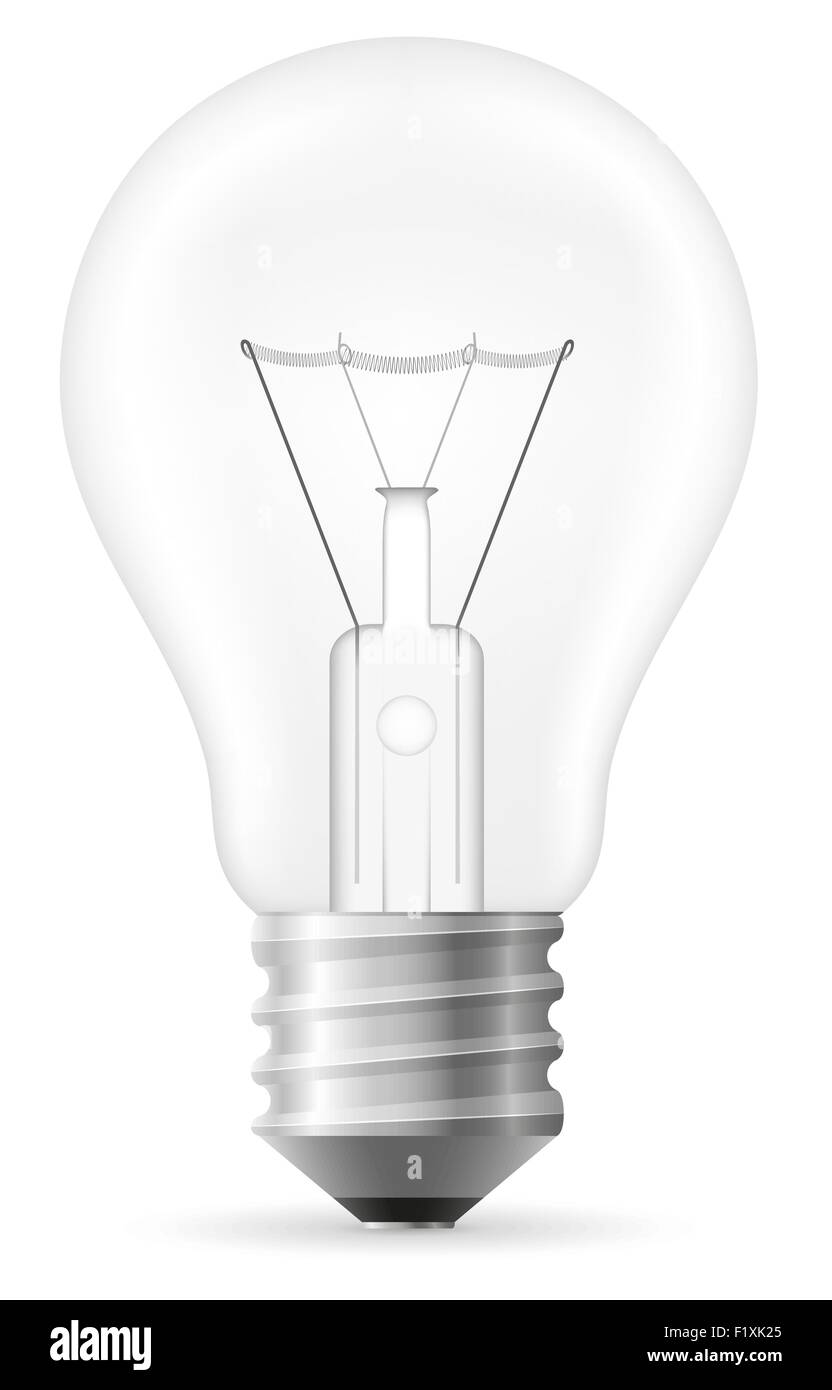 light bulb vector illustration isolated on white background Stock ...