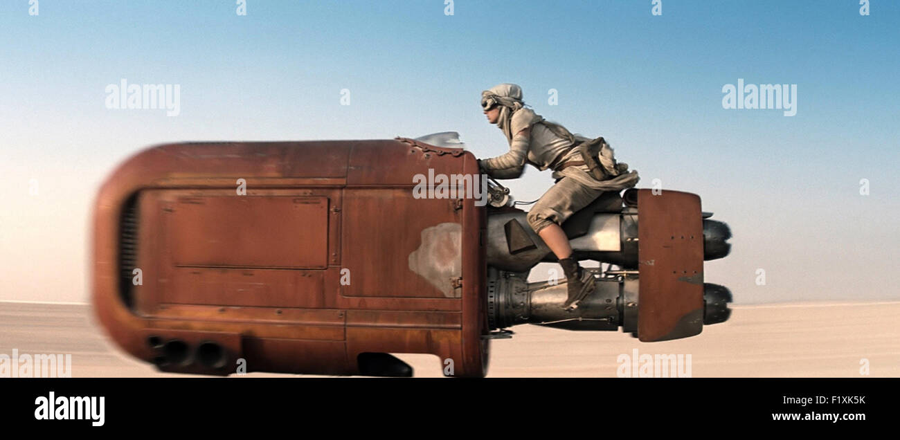 STAR WARS: THE FORCE AWAKENS 2015 Walt Disney Pictures film with Daisy Ridley Stock Photo