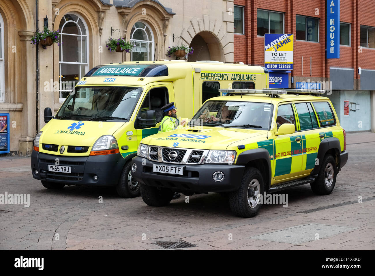 east midlands ambulance service in loughborough Stock Photo