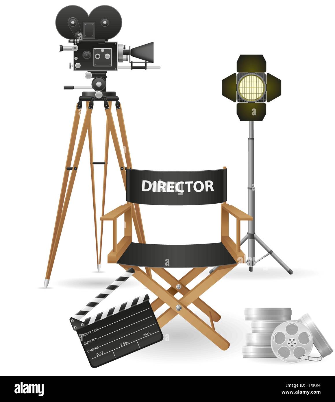 set icons cinematography cinema and movie vector illustration isolated ...