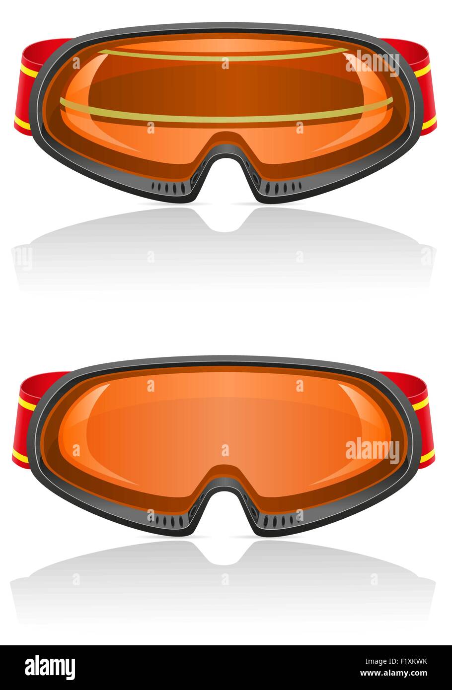 ski goggles vector illustration isolated on white background Stock