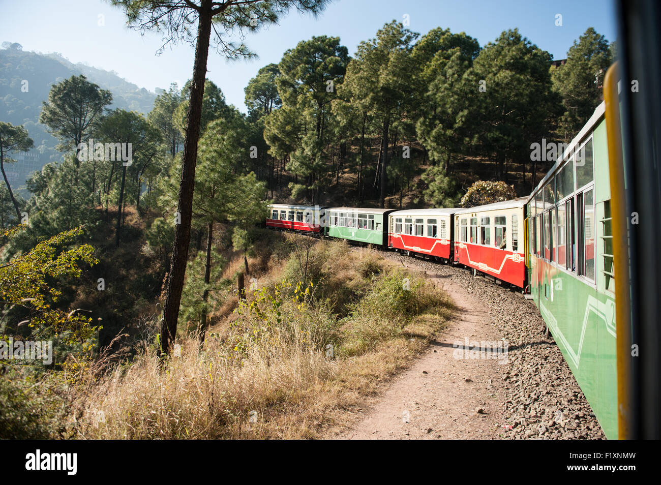 Shimla, Himachal Pradesh, India. The Himalayan Queen, the Toy Train from Shimla to Kalka. Stock Photo
