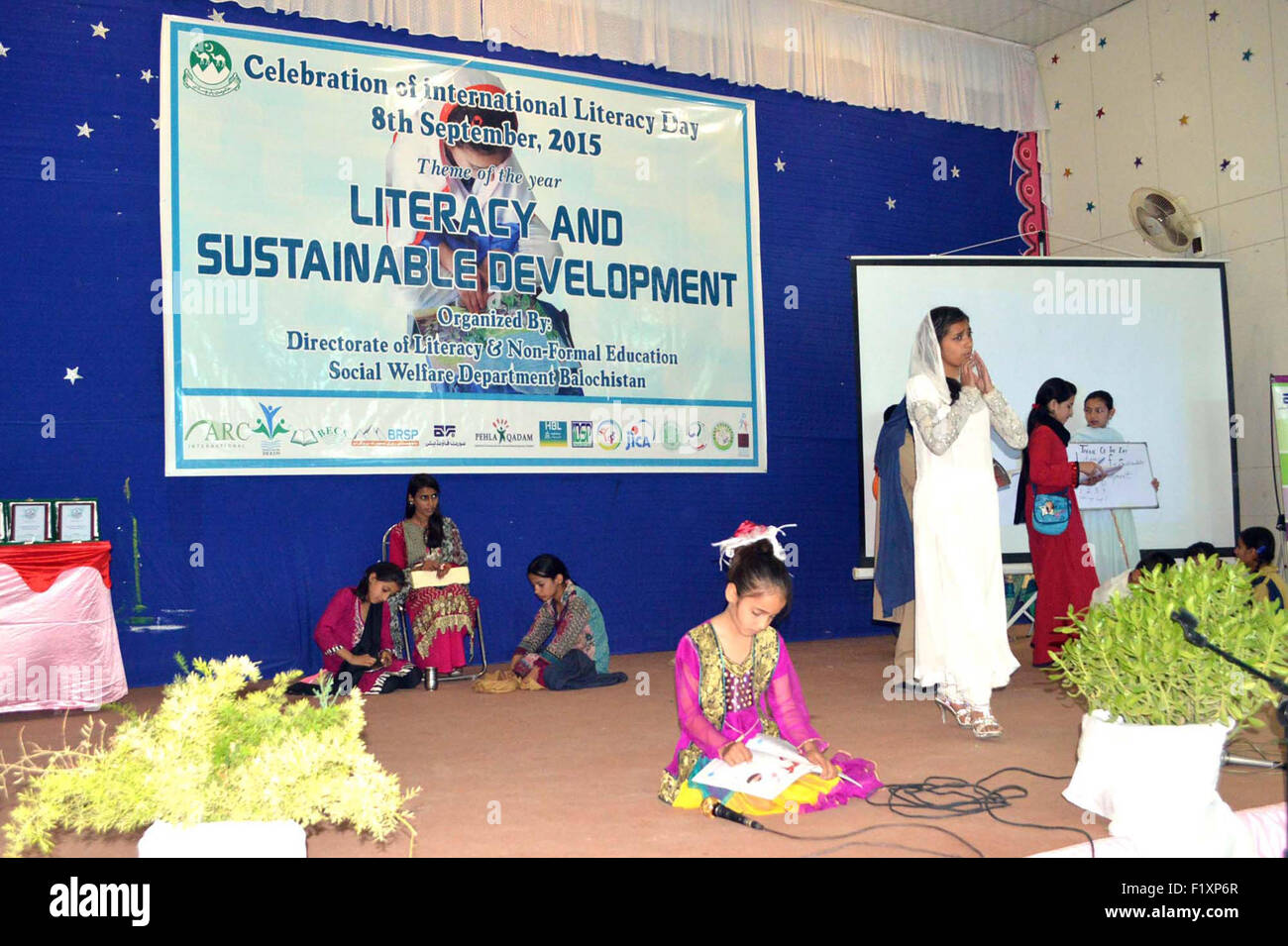 Universal Literacy Students are performing tableau on the occasion of Universal Literacy ...