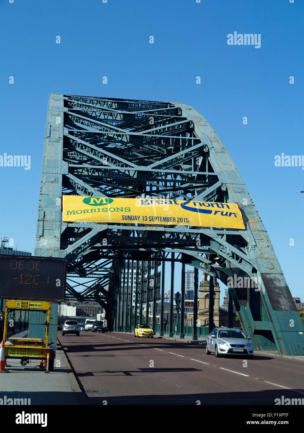 Tyne Bridge Newcastle upon Tyne England cars Stock Photo Alamy