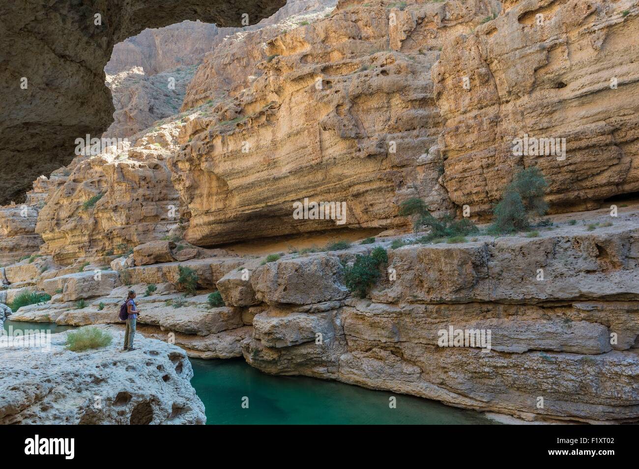 Sultanate of Oman, gouvernorate of Ash Sharqiyah, Wadi ash Shab Stock