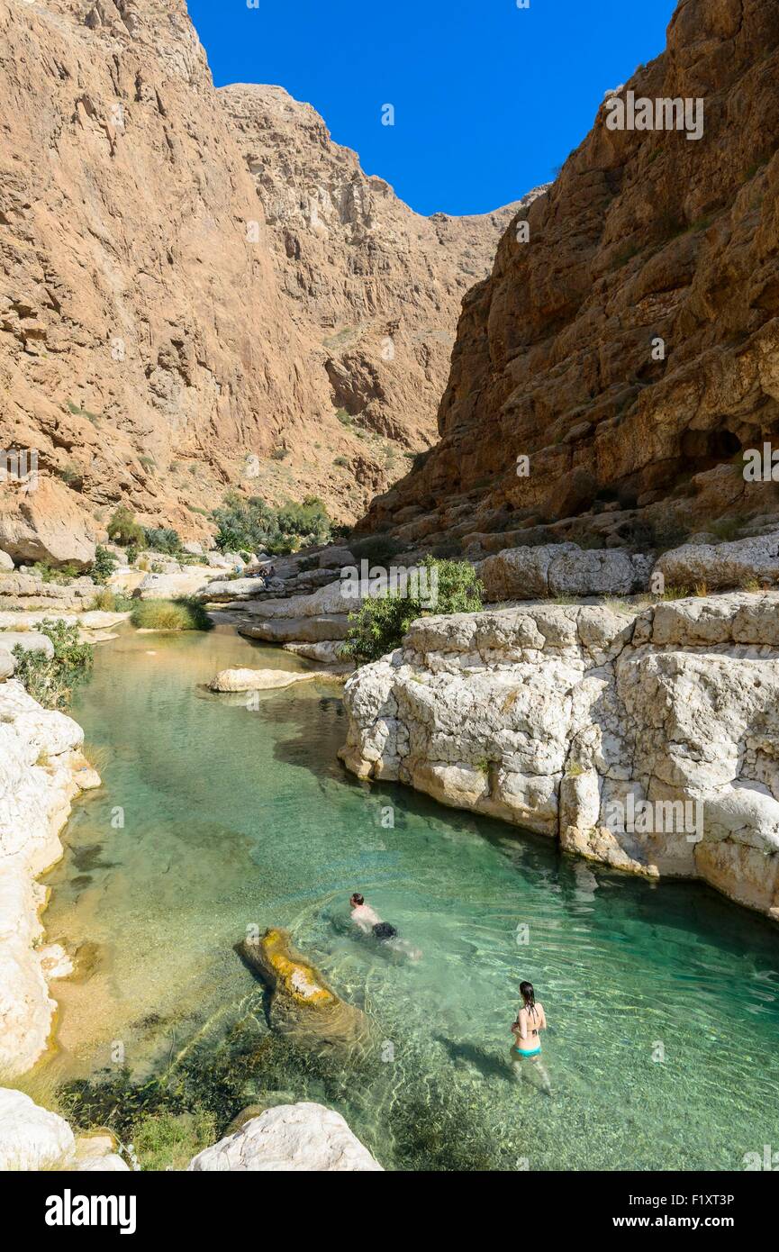 Sultanate of Oman, gouvernorate of Ash Sharqiyah, Wadi ash Shab Stock